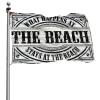 Funny Dorm Decor, “What Happens at the Beach Stays at the Beach” Garden Flag, Room Decor for Men (60 x 90 cm) view 1