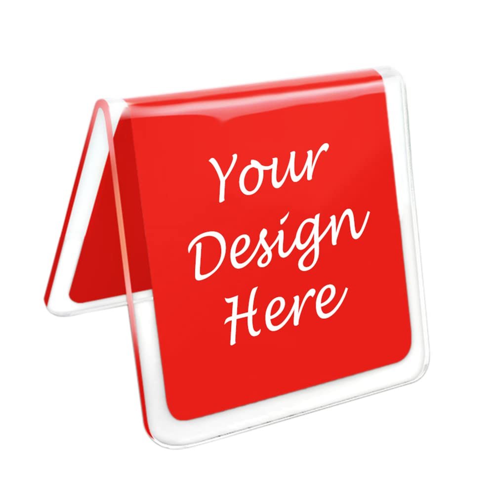 Muka Personalized Tent-Style Table Numbers, Double-Sided, 8 x 8 cm