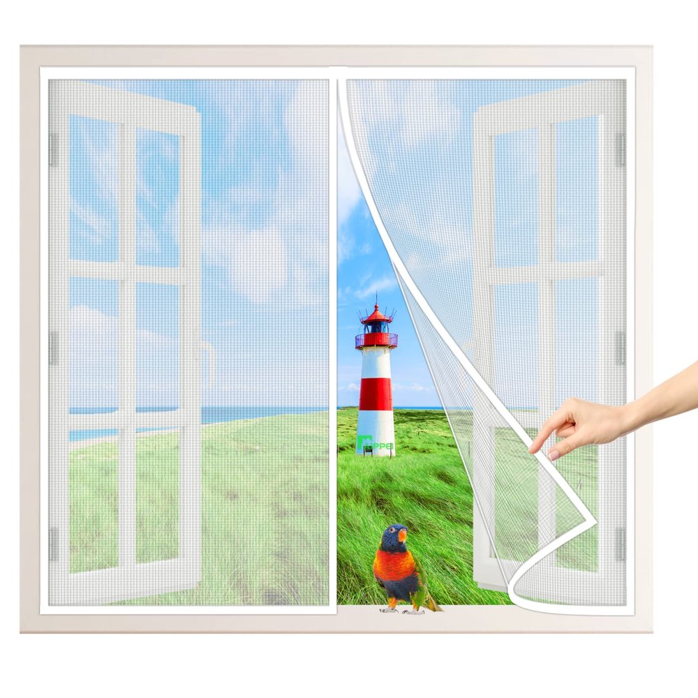 Magnetic Insect Screen Curtain, 120 x 105 cm, White