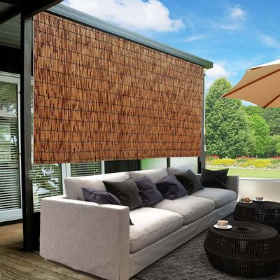 MZQMK Privacy Screen for Patios, Natural Reed Fence for Outdoor Balconies, Easy to Install, Customizable