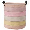 Rainbow Large Laundry Hamper, Candy Pink and Yellow Wood Color, 34 x 42 cm view 1