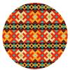 Navaho-Style Printed Round Rug, Soft Flannel, Non-Slip, Washable, 61 cm view 1