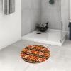 Navaho-Style Printed Round Rug, Soft Flannel, Non-Slip, Washable, 61 cm view 4