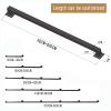 Black Square Stair Handrail, 1 m, 1.5 m, 3 m, 4 m, or 6 m, Wall-Mounted, Indoor and Outdoor (S view 2