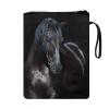 Biyejit Black Horse Zippered Book Cover, Washable, 29.6 x 21.9 cm view 2