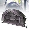 YUNYN Camping Shoe Organizer, Tent and RV Storage Organizer, 210D Oxford Fabric, 9 Shelves, Foldable, Brown view 1