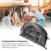 YUNYN Camping Shoe Organizer, Tent and RV Storage Organizer, 210D Oxford Fabric, 9 Shelves, Foldable, Brown view 3