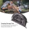 YUNYN Camping Shoe Organizer, Tent and RV Storage Organizer, 210D Oxford Fabric, 9 Shelves, Foldable, Brown view 4