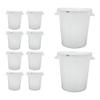PROREGAL Super Value Set of 10 Plastic Containers, White, 50 L view 4