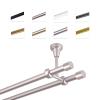MDEKOR 360 cm Double Curtain Rod, 19 mm, Ceiling-Mount, Silver Metal view 1