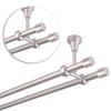 MDEKOR 360 cm Double Curtain Rod, 19 mm, Ceiling-Mount, Silver Metal view 2