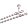 MDEKOR 360 cm Double Curtain Rod, 19 mm, Ceiling-Mount, Silver Metal view 3