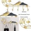 Wall-Mounted Coat Rack with Metal Hooks, 5 Hooks view 3
