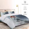 MLUNKQAIL Short-Haired Cat Bedding Set, Twin Blue, 200 x 220 cm view 4