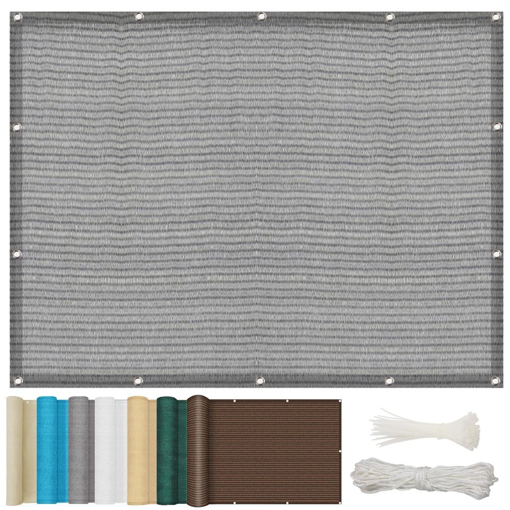Rectangular Shade Sail 2.6 x 2.8 m, HDPE 220 g/m², Gray