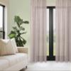 HOMEbasics 080530 SOFTY Sheer Curtain Panel with Multifunctional Header Tape view 1