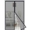Fiberglass Magnetic Screen Door, 180 x 265 cm, Reinforced Heavy-Duty Mesh, Black view 1
