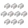 Sourcing Map 200-Piece Fold-Over Crimp Ends, 15 x 9 mm, White Nickel view 1
