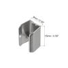 Sourcing Map 200-Piece Fold-Over Crimp Ends, 15 x 9 mm, White Nickel view 2