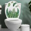 Fopytu Green Plant Leaves Toilet Seat Sticker view 1