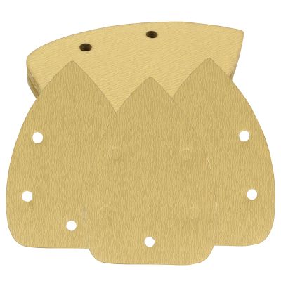 Cionyce 50-Piece Mouse Detail Sander Sandpaper, 60/80/120/240/320 Grit, 5-Hole Hook-and-Loop, 140 mm, Yellow
