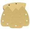 Cionyce 50-Piece Mouse Detail Sander Sandpaper, 60/80/120/240/320 Grit, 5-Hole Hook-and-Loop, 140 mm, Yellow view 1
