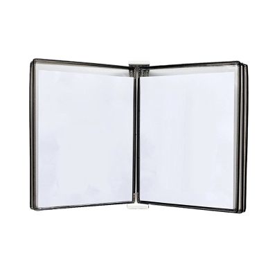 Wall-Mounted File Holder, A3 Display Folder, 10 Pockets, Black/Red