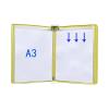 Wall-Mounted File Holder, A3 Display Folder, 10 Pockets, Black/Red view 3