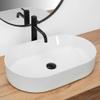 Rea Nadia 60 Countertop Washbasin, White Ceramic, 610 x 385 x 120 mm view 2