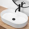 Rea Nadia 60 Countertop Washbasin, White Ceramic, 610 x 385 x 120 mm view 3