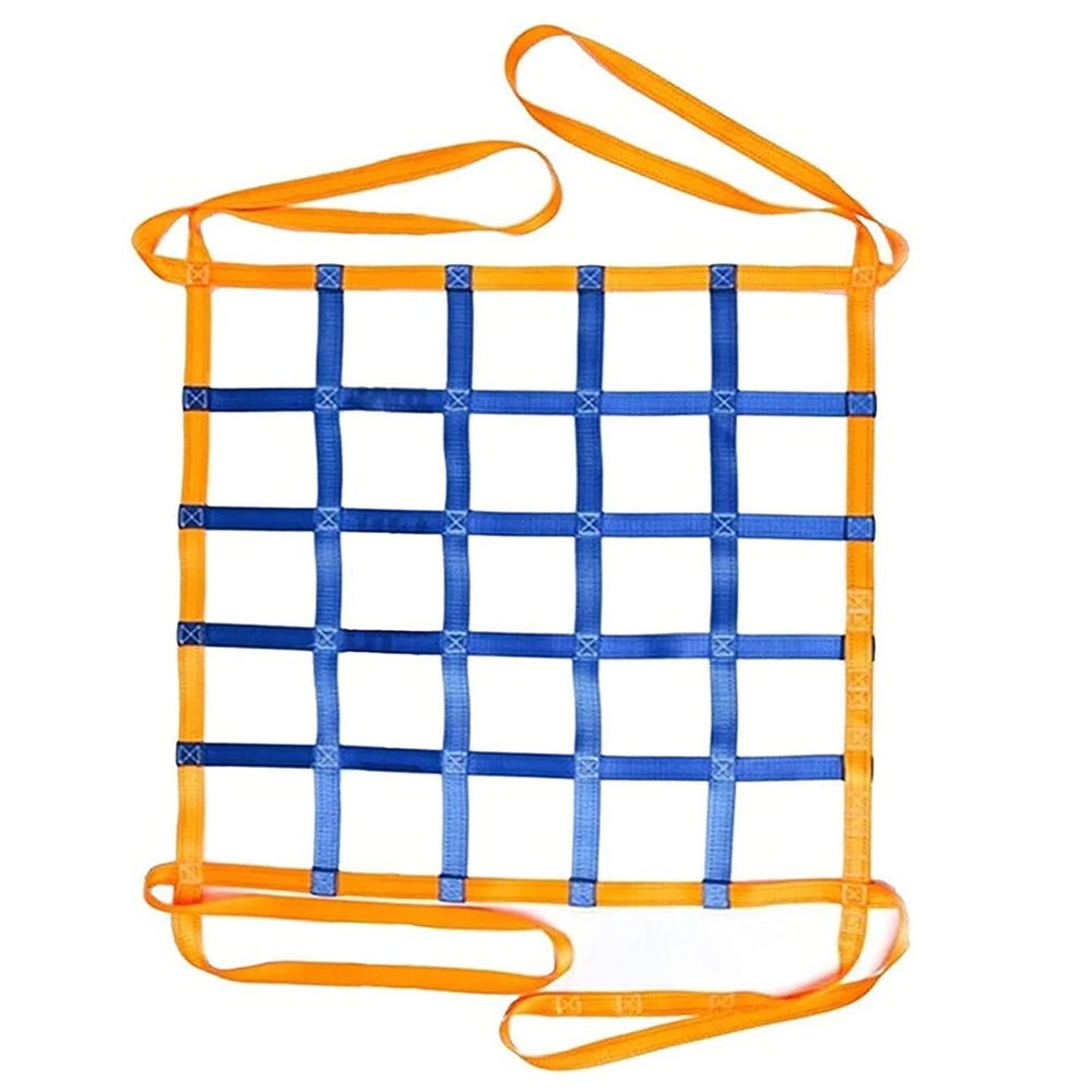 Suspended Cargo Net, Flat Nylon Heavy-Duty Net for Rigging, Moving and Lifting, 3 x 3 m, 20 cm Mesh, 3.5 t Load