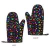 Bright Beautiful Colorful Art-Printed Silicone Oven Mitts, Set of 2 view 2
