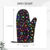 Bright Beautiful Colorful Art-Printed Silicone Oven Mitts, Set of 2 view 4