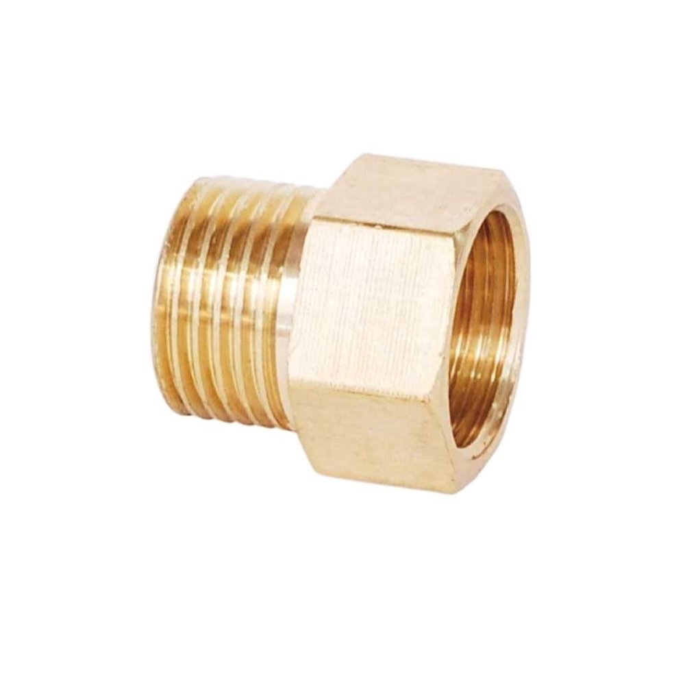 1-Piece Brass Pipe Fitting Adapter, 1/8", 1/4", 3/8", 1/2" Male-to-Female Thread (Size: 01 F x 01 M)
