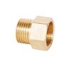 1-Piece Brass Pipe Fitting Adapter, 1/8", 1/4", 3/8", 1/2" Male-to-Female Thread (Size: 01 F x 01 M) view 1