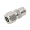 1 x 304 Stainless Steel Double-Ferrule Compression Fitting, 6/8/10/12 mm Tube to 1/8"/1/4"/3/8"/1/2" Threaded Fitting view 1