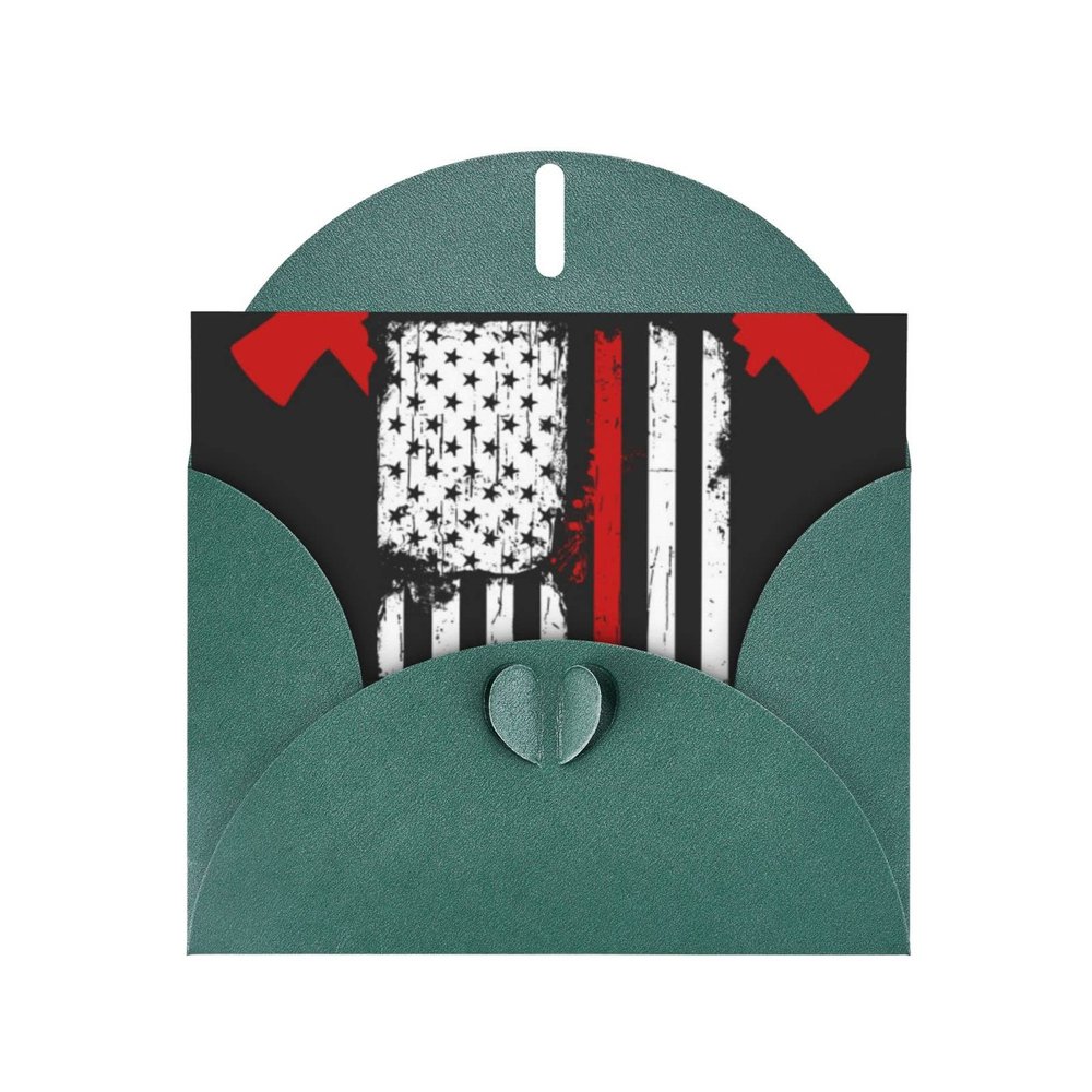 Firefighter American Flag Greeting Card