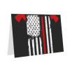 Firefighter American Flag Greeting Card view 3