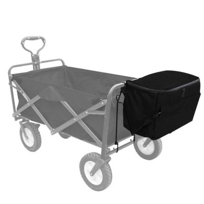 Folding Wagon Cooler with 15 L Insulated Lunch Bag for Camping, Grilling, Golf, Picnics, Frozen Foods, and Shopping