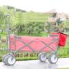 Folding Wagon Cooler with 15 L Insulated Lunch Bag for Camping, Grilling, Golf, Picnics, Frozen Foods, and Shopping view 3