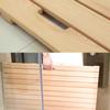 IZDOGA Natural Wood Shower Mat, Non-Slip, Easy-Clean, Dark, 40 x 60 cm view 3