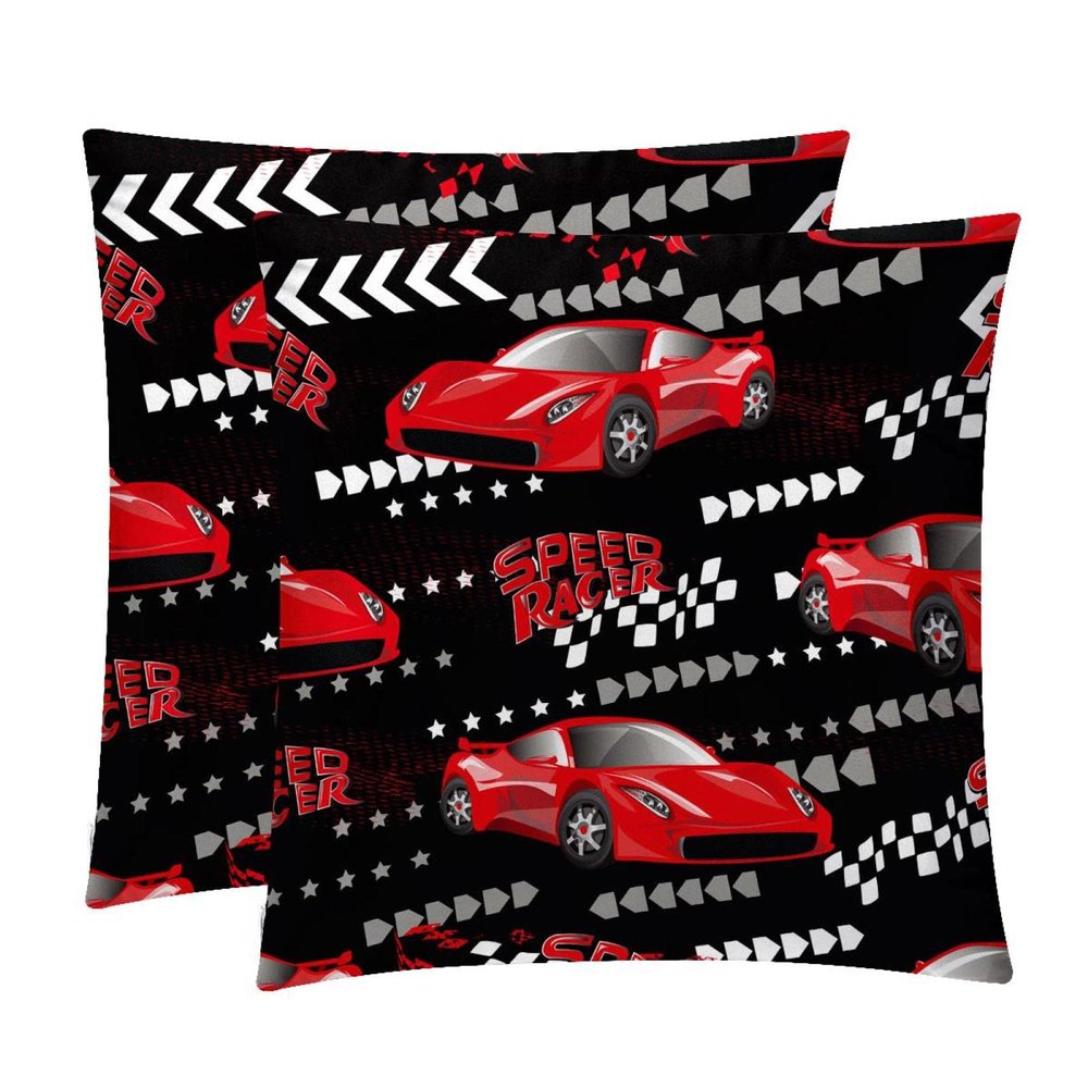 2-Pack Decorative Square Pillow Covers for Sofa, Couch, Bed, Chair, or Car