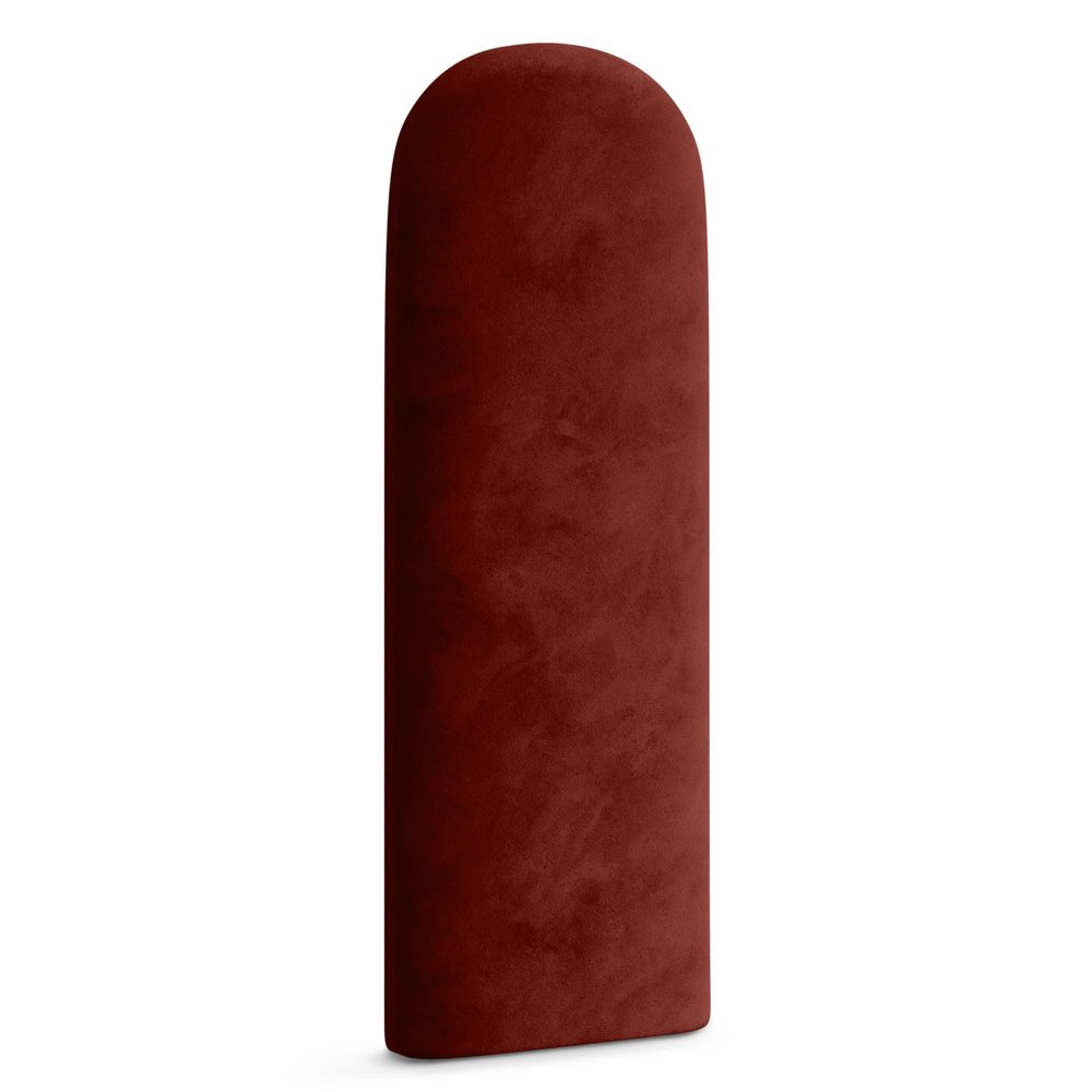 Muralo Upholstered Wall Cushion, Oval, Velour, 30 x 80 cm, Wine Red