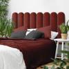 Muralo Upholstered Wall Cushion, Oval, Velour, 30 x 80 cm, Wine Red view 3