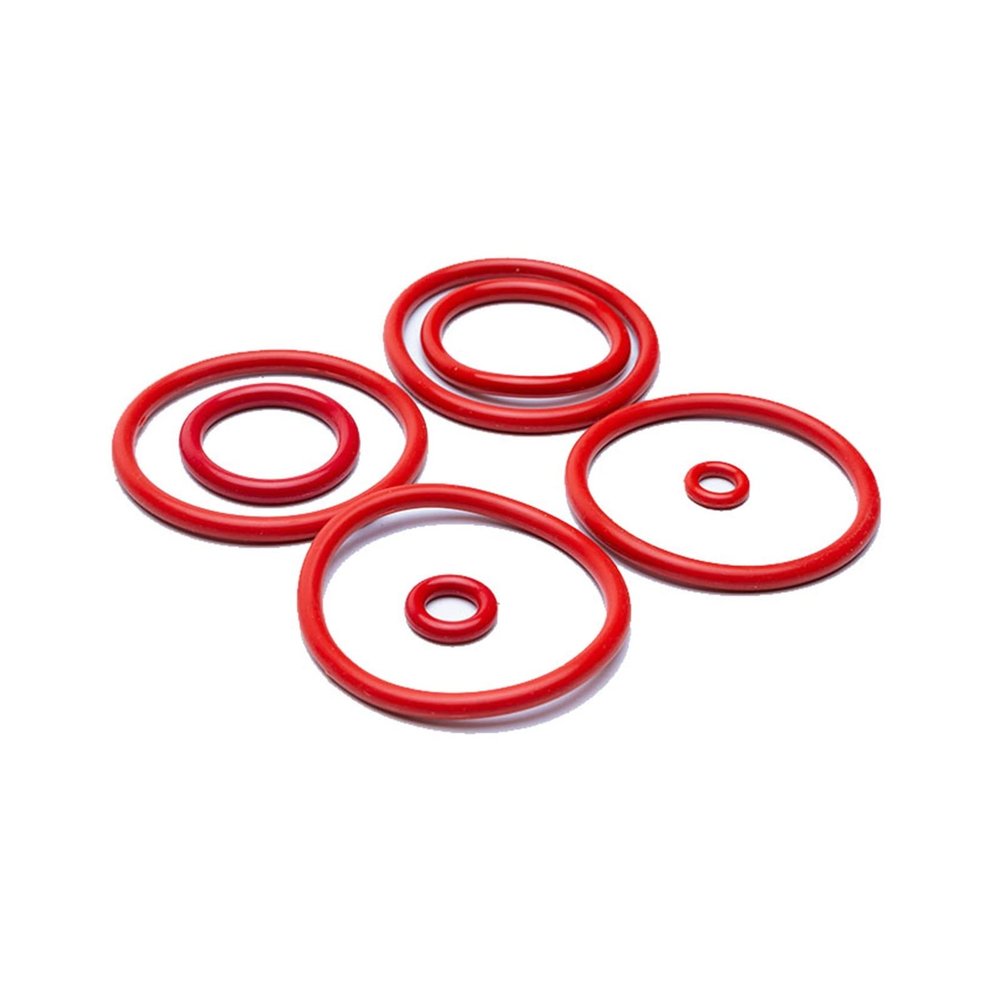 ICAMAS 10-Pack Red VMQ Silicone O-Rings, 2 mm Cross-Section, 13 mm OD, Food-Grade