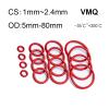 ICAMAS 10-Pack Red VMQ Silicone O-Rings, 2 mm Cross-Section, 13 mm OD, Food-Grade view 2