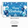 KOLIPHY Blue and White Happy Birthday Banner view 2
