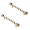 PILYON Cabinet Handles, 2-Pack, Crystal Single-Hole Pulls, 96 mm Hole Spacing, Light Gold view 1