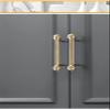 PILYON Cabinet Handles, 2-Pack, Crystal Single-Hole Pulls, 96 mm Hole Spacing, Light Gold view 2