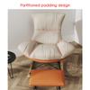 YCKEGEW Comfy Reclining Rocking Chair with Footstool, Yellow view 3